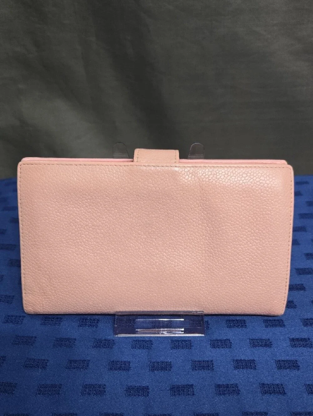 CHANEL Pink Caviar Long Leather CC-Embossed Wallet